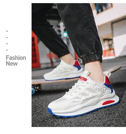 Men's Summer 2025 New Soft Bottom Breathable Mesh Sports Shoes Casual Versatile White Sneakers Lightweight Comfortable Runnin...