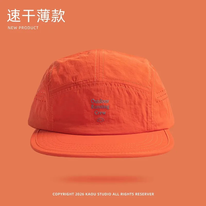 Outdoor Camping Sunscreen Quick-drying Color Matching Baseball Caps Women Summer Light and Breathable Retro 5-panel Men's Hat