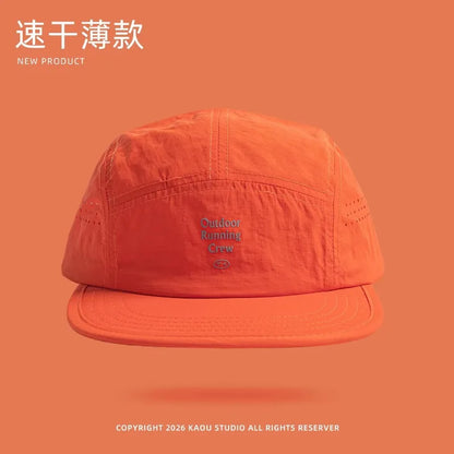 Outdoor Camping Sunscreen Quick-drying Color Matching Baseball Caps Women Summer Light and Breathable Retro 5-panel Men's Hat