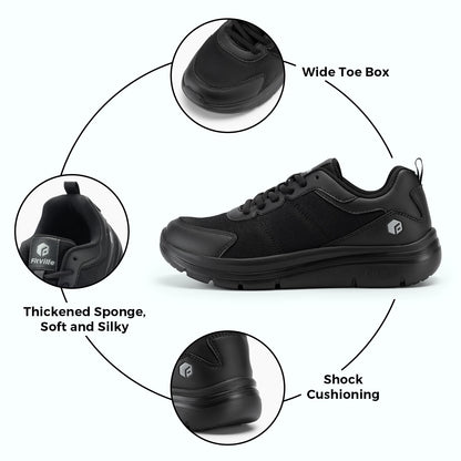 FitVille Men's Walking Shoes Wide Width Max Cushioning Lightweight Sneakers Sport Shoes for Plantar Fasciitis Pain Relief