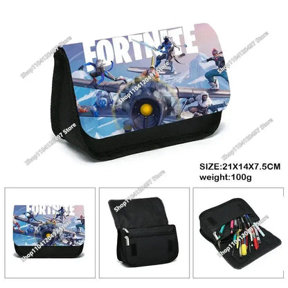 Fortnite Student Pencil Case Large Capacity Pencil Case Kids Toys Pen Bag School Supplies Stationery Pouch Boys Game Gifts