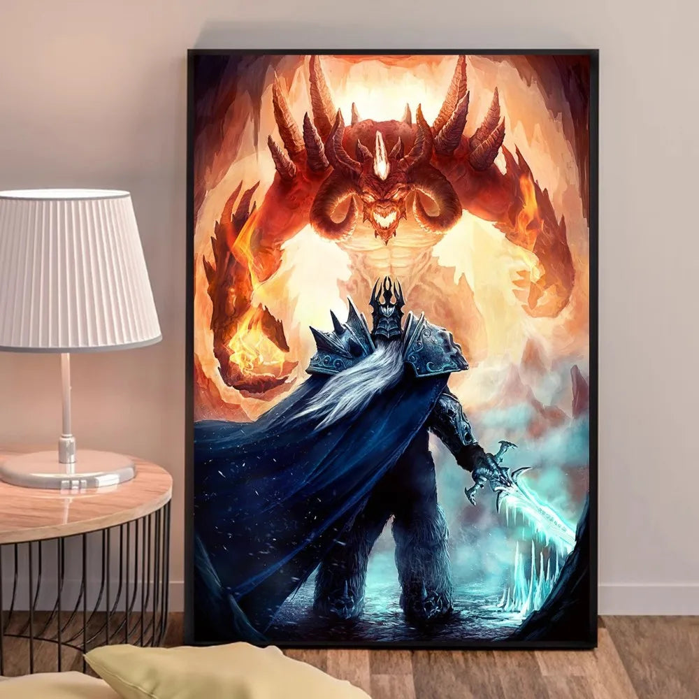 Poster za igru World of Warcraft, kvalitetni otisci i plakati, HD kvaliteta, zidna umjetnost, studija, kućni dekor