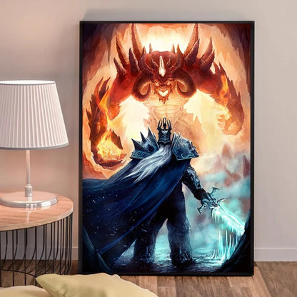 Poster za igru World of Warcraft, kvalitetni otisci i plakati, HD kvaliteta, zidna umjetnost, studija, kućni dekor