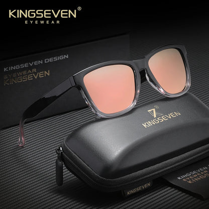 KINGSEVEN Brand Casual Driving Glasses Square Frame Men's Sunglasses Polarized Outdoor Travel Eyewear