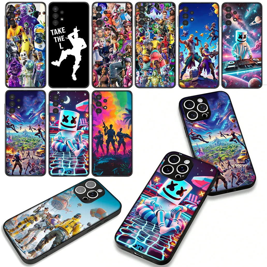 Game F-Fortnite Wallpaper Case for Samsung Galaxy A07 A13 A12 A23 A42 A50 A51 A52 A53 A70 A71 A72 A21S A04 Note 20 9 8 10 Cover