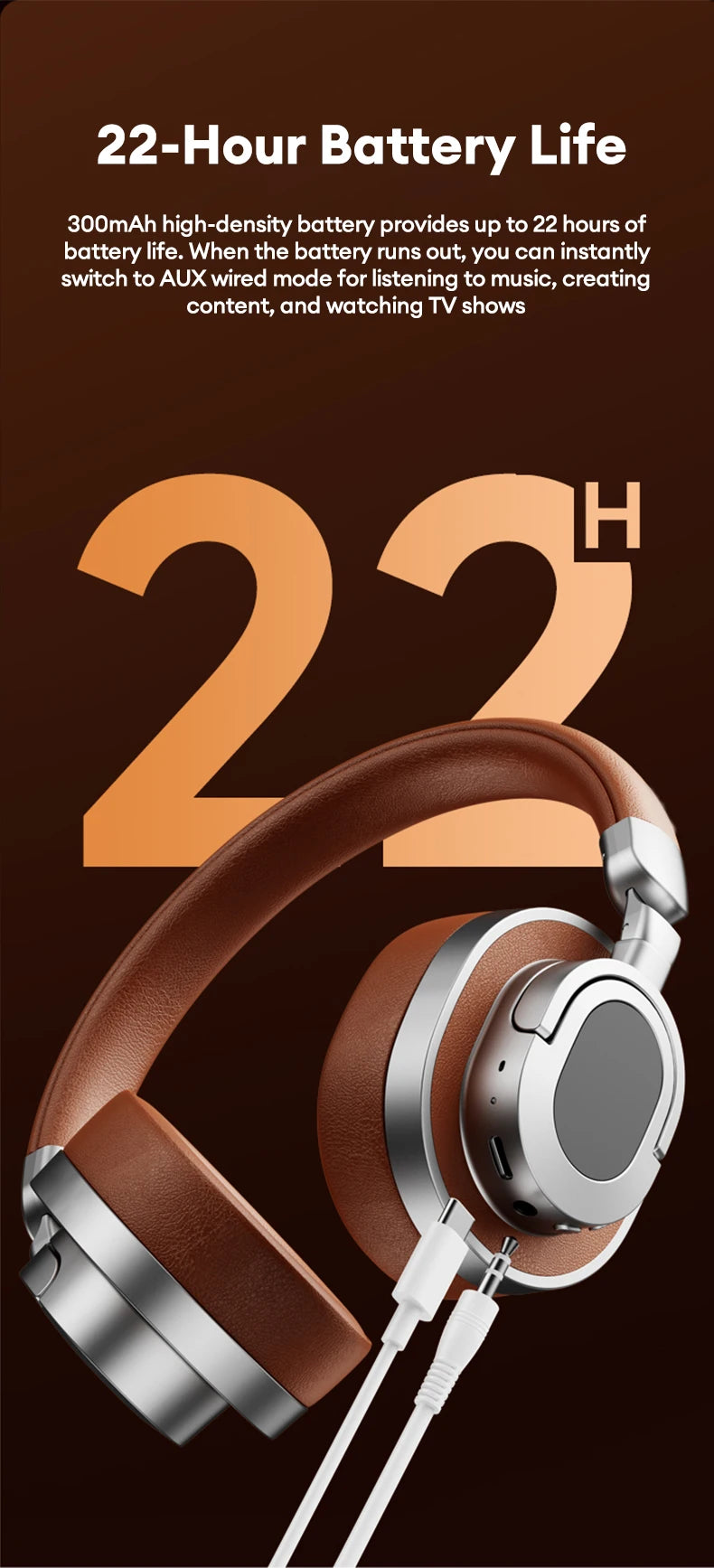 Lenovo LE602 Bluetooth 6.0 Over-Ear Headphones – HiFi Stereo ANC Wireless & Wired Gaming Headset with ENC HD Mic