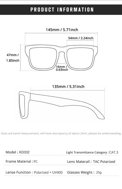 KDEAM Unisex Square Sunglasses Polarized Flash With Stylish Mirrored Pink Sun Glasses New Colors KD332