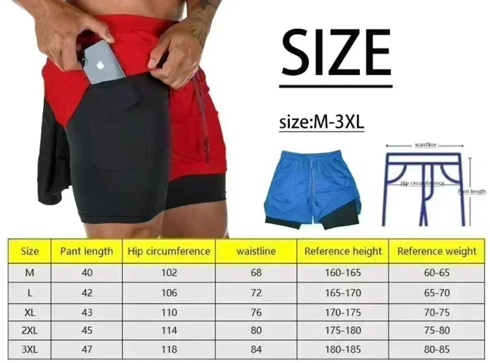 Dragon Ball Anime GOKU Peripheral Printed Double-layer Shorts, American Sporty Summer Men's Loose and Breathable Pants