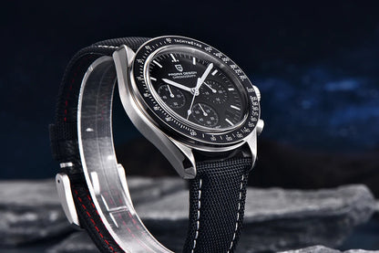 PAGANI DESIGN Moon watch – Luxury quartz chronograph for men, sporty style, sapphire crystal with anti-reflective coating, luminescent display