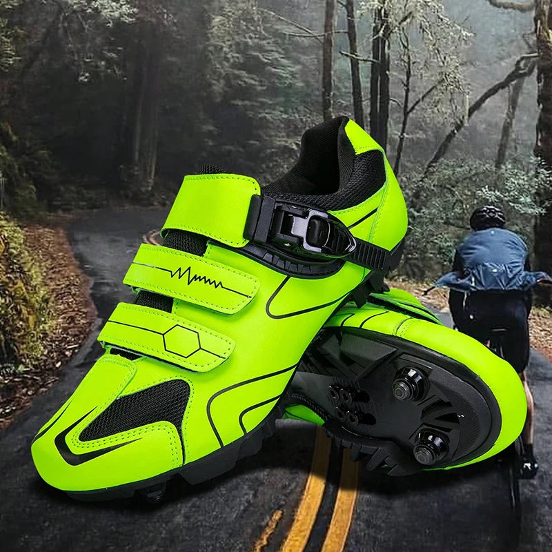 Neutrale MTB-Radschuhe, kompatibel mit Pelaton-Rennradschuhen, Herren-Radsportschuhe, Design mit reflektierendem Streifen