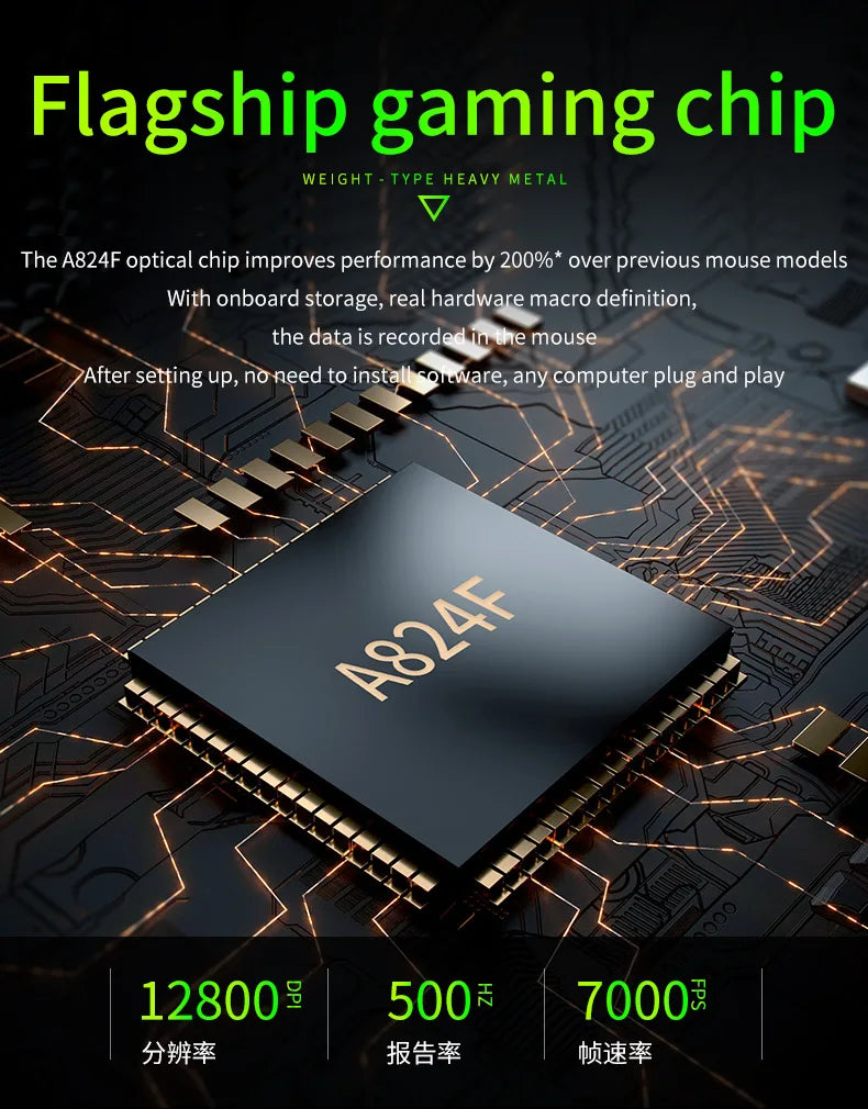 Mechanical Metal Gaming Mouse Wired Ergonomic RGB Backlit Game Mouse 12800 DPI Optical USB Mouse Computer Mouse For Desktop PC