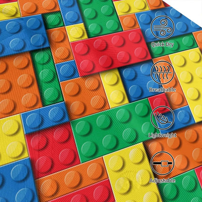 Žaisminga „Building Block Print“ beisbolo kepurė moterims ir vyrams, reguliuojama „Snapback“ kepurė su blizgučiais, madinga beisbolo kepurė