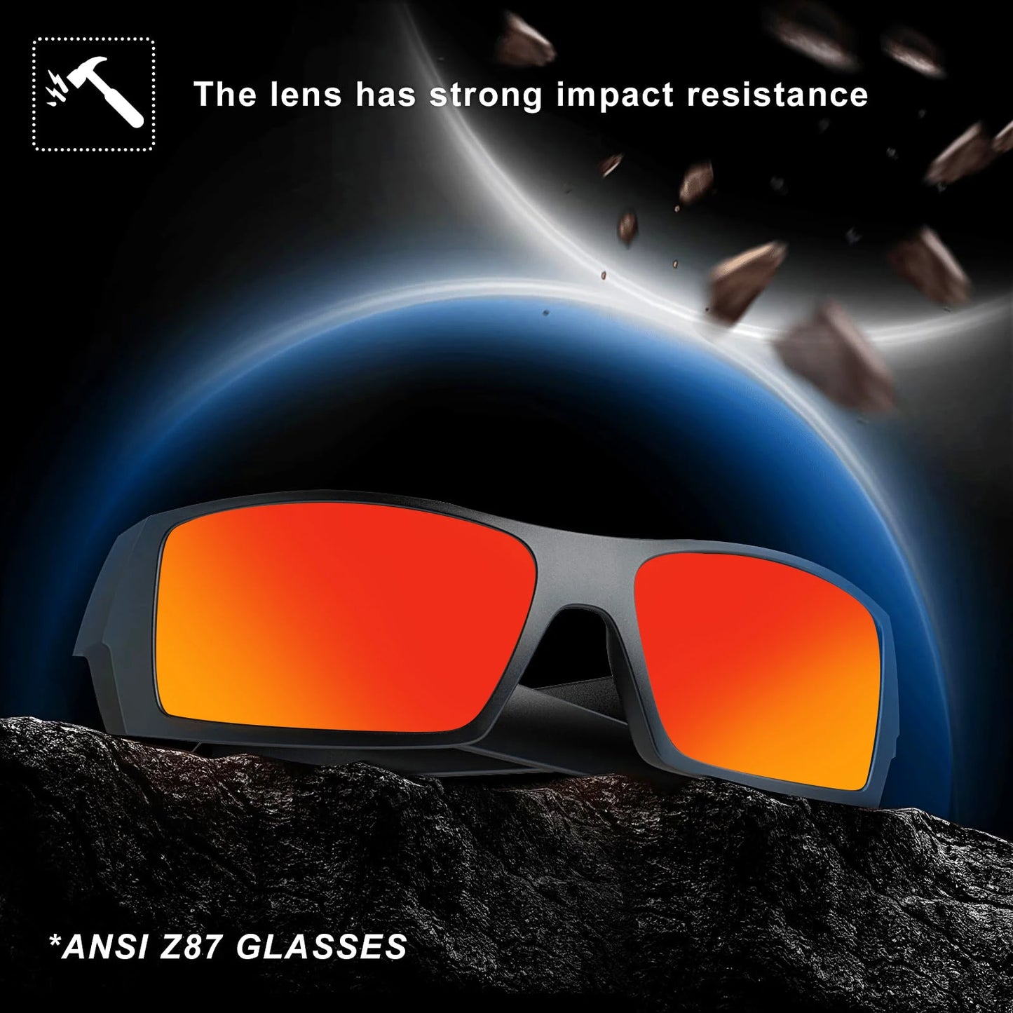 MAXJULI Z87 Polarized Sunglasses Men Wrap Around Sport Driving UV400 Retro Vintage Shield Safety Glasses 8231