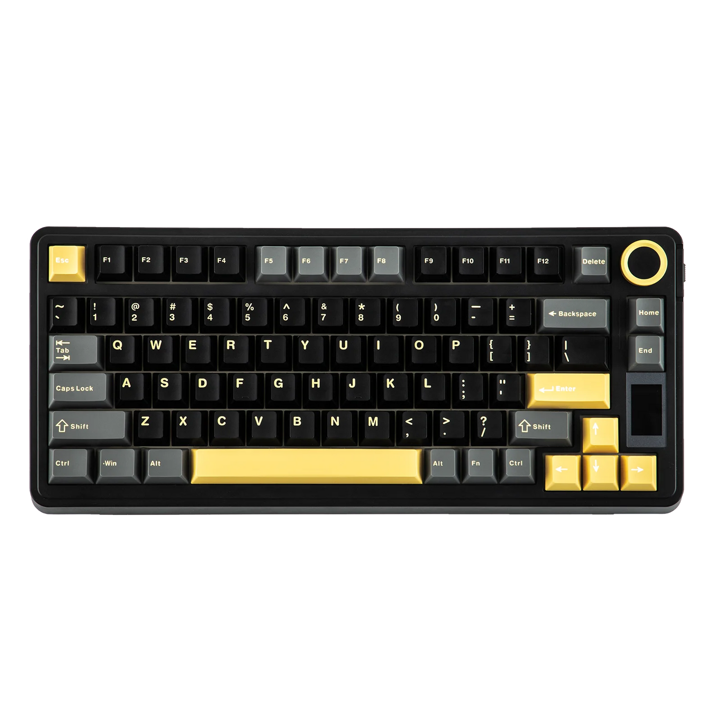 EPOMAKER X AULA EA75 MAX 75% ANSI-US-Layout Hot-Swap-Gasket kabelgebundene/BT/2.4GHz kabellose mechanische Tastatur mit Display & Drehregler