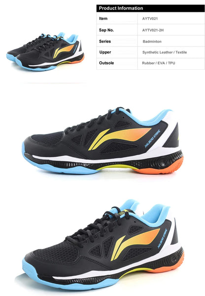 Li-Ning Unisex HALBERD STRIKE Badminton Shoes Breathable Comfortable LiNing Men Women Training Sneakers AYTV021