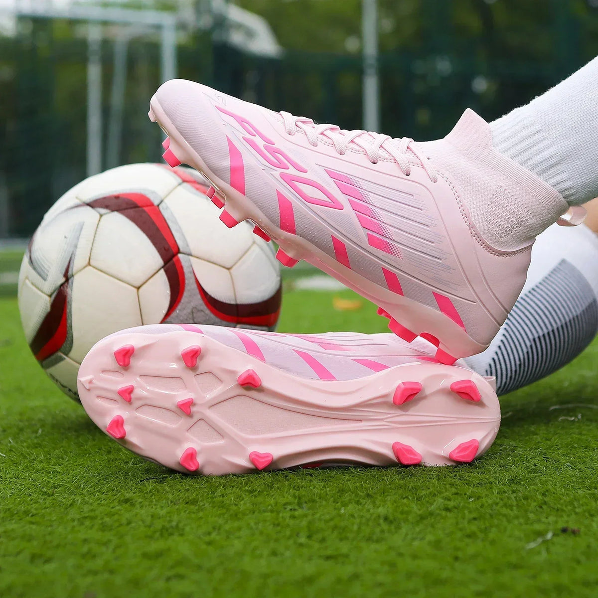 Nouvelles chaussures de football pour hommes, antidérapantes TF/FG, chaussures de sport confortables pour garçons et femmes, chaussures de sport à la cheville, chaussures de football professionnelles, baskets