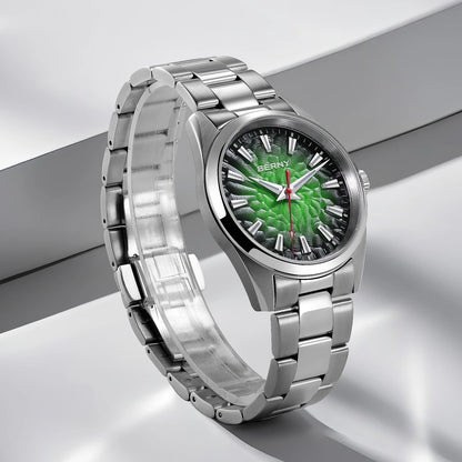 BERNY men’s watch – Quartz watch, sapphire crystal, luminescent hands, water-resistant to 10 ATM, made entirely of stainless steel – Elegant and casual style, ideal for everyday wear or professional occasions