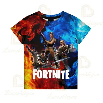 Battle Royale T-shirt Fortnite Victory T-Shirt Kids Tops Girls Boys Clothes Harajuku Tees Children 3D 2025 New Design