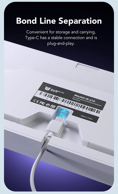 Tastiera meccanica da gaming cablata a 108 tasti con retroilluminazione RGB | Chip da gaming | Bassa latenza | Anti-ghosting | per gamer PC Win/Mac