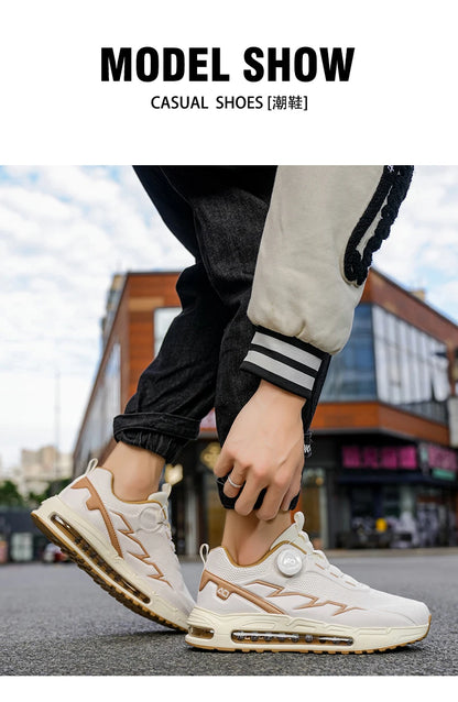 Spring & Summer Men's Running Shoes Outdoor Hiking, Wear-Resistant Trail Shoes with BOA Closure, Breathable Sports & Casual Style