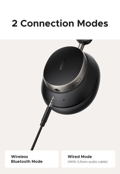 Cuffie wireless UGREEN Studio Pro ANC 48dB – Cuffie over-ear Bluetooth 6.0 Hi-Res LDAC con 120H di autonomia
