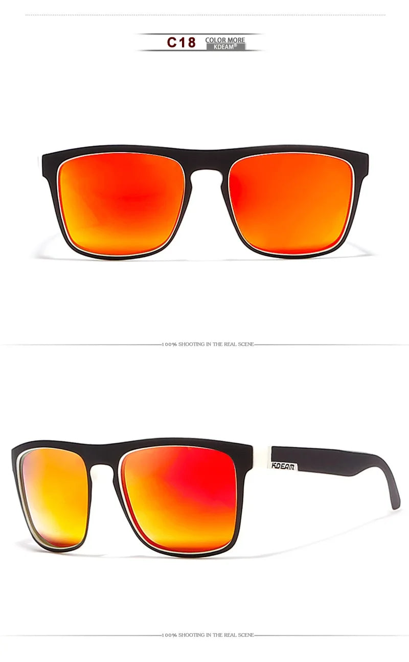 Outdoor Sport Square Myopia Lens Prescription Sunglasses Men Polarized Driving Anti-Glare Myopes Lunettes 0 -0.5 -0.75 To -6.0