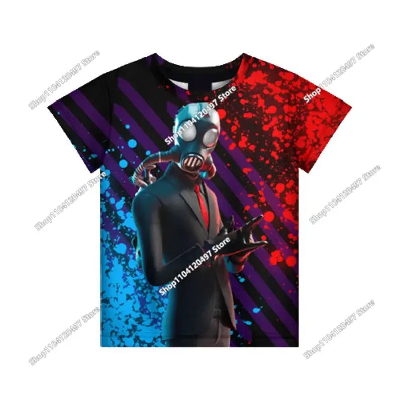 Anime Fortnite T-Shirts Girl Clothing T-Shirt Boys White Cartoon Tees Baby Summer Shirts Cute Printed Tops Costume