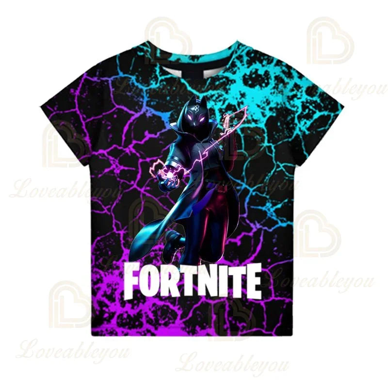Fortnite Victory Royale Ninja Fashion 3D-T-Shirts, Sommer-Kurzarm, Kinderkleidung, Cartoon-Print, Babykleidung, Kinder-T-Shirt