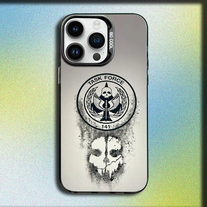 COD Call Of Duty G-Ghost Phone Case For iPhone 16,15,14,13,12,11,Mini,Pro,SE,MAX Gray Matte Silicone Black Cover