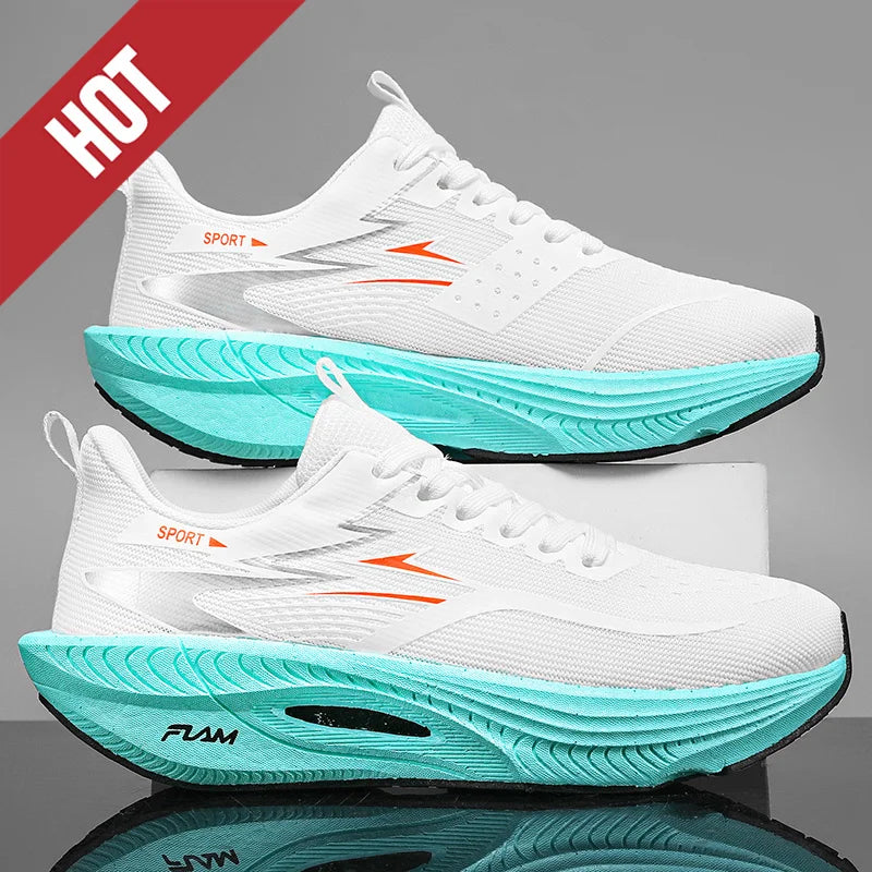 Nuove scarpe da running con piastra in carbonio per maratona, da uomo e donna, sportive, traspiranti, leggere, comode, antiscivolo e casual