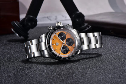 Rolls Timi Panda Men’s Watches – Quartz chronograph, luxury model, sapphire crystal with anti-reflective coating, water-resistant, sporty style
