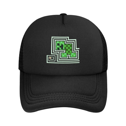 Suaugusiųjų „Creepers“ zombių priešiškos minios stiliaus „Trucker“ kepurės, tinklinės beisbolo kepurės, poliesterinės kepurės, saulės kepurės, reguliuojamos golfo kepurės, vasarinės kepurės