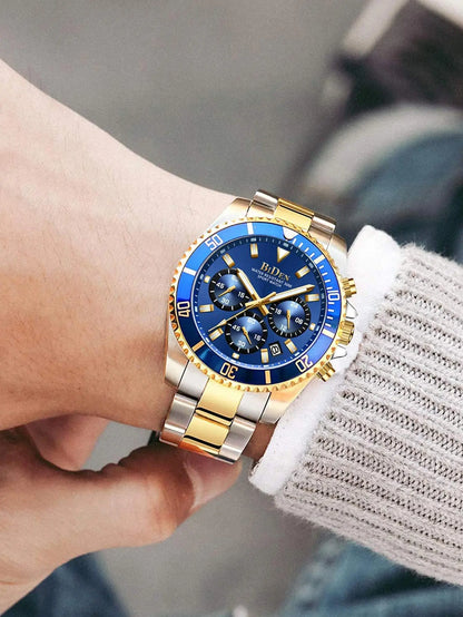 BIDEN Multi functional men's quartz watch luxury waterproof night light business style diving series casual fashion watch