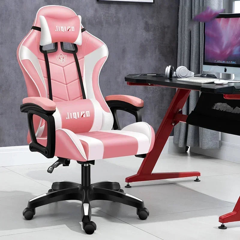 Ergonomic Gaming Chair with Massage Function, RGB Light Swivel Recliner Office Chair, Adjustable High Quality Computer Gamer Chair