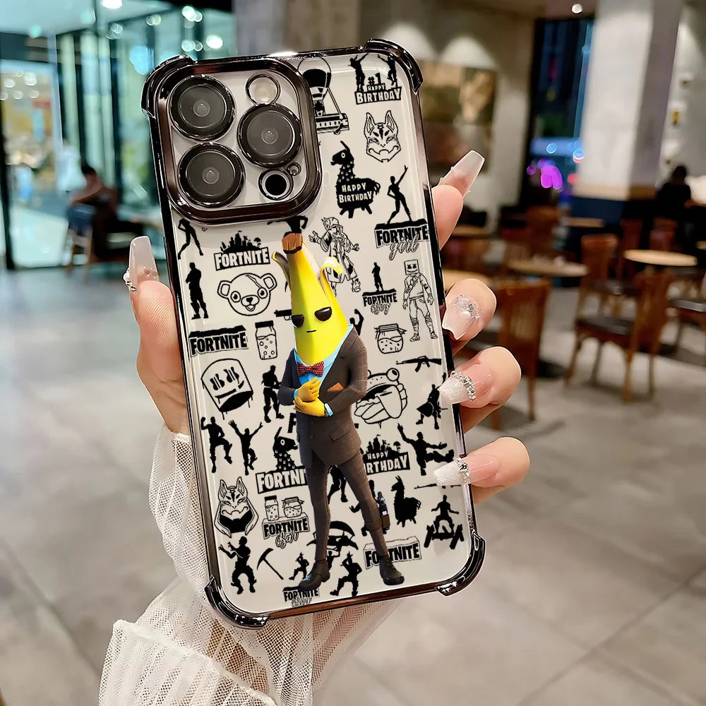 Hot Game F-Fortnites Beschichtete Handyhülle für Samsung A37 A57 A07 A36 A16 A06 A35 A55 A25 A26 A05s A15 A54 A34 A24 A14 A05 4G 5G