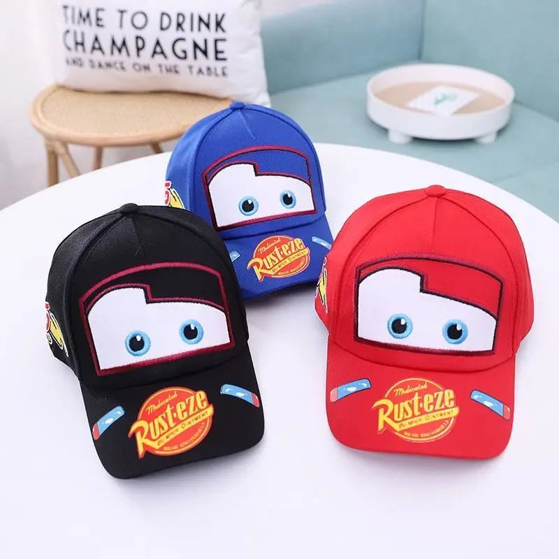 Lightning McQueen spring, autumn and summer children's hat cartoon Cars peaked hat sun protection casual baseball cap gift