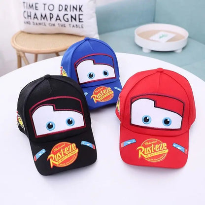 Lightning McQueen spring, autumn and summer children's hat cartoon Cars peaked hat sun protection casual baseball cap gift