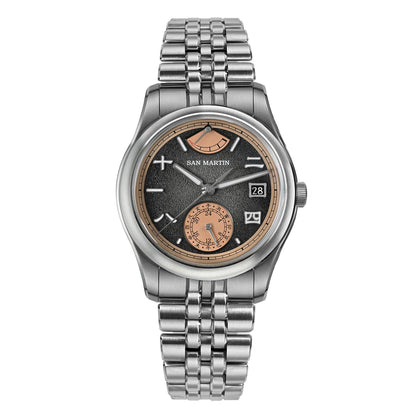 San Martin 39mm Miyota 9132 Power Reserve Display Men Luxury Sport Watch Automatic Mechanical Waterproof Original Design SN0144
