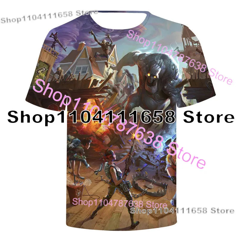 T-shirt de verão Raven Ultima Knight F-Fortnite, t-shirt masculina com estampado 3D Banana Peely, tops de jogo Battle Royale, presentes de aniversário