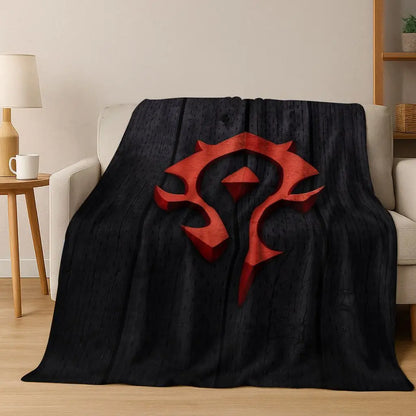 Coperta in flanella WOW World of Warcraft Arthas Demon Illidan Sylvanas, plaid morbido e confortevole per casa, camera da letto, letto, divano, copridivano, idea regalo
