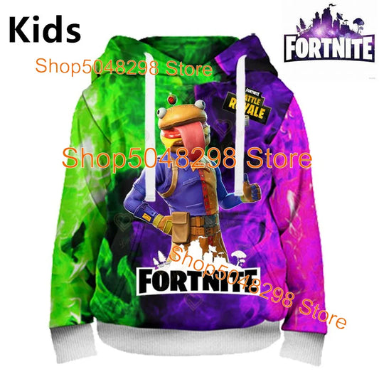 Hot Game Fortnite Hero Print Sweatshirt Boys Girls 3D Clothes Casual Kid Hoodies Children Adult Men Women Spring Autumn Pullover