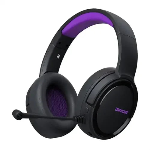 Casque de jeu sans fil BINNUNE BW02 avec micro, léger, circum-auriculaire, Bluetooth, faible latence, micro à réduction de bruit