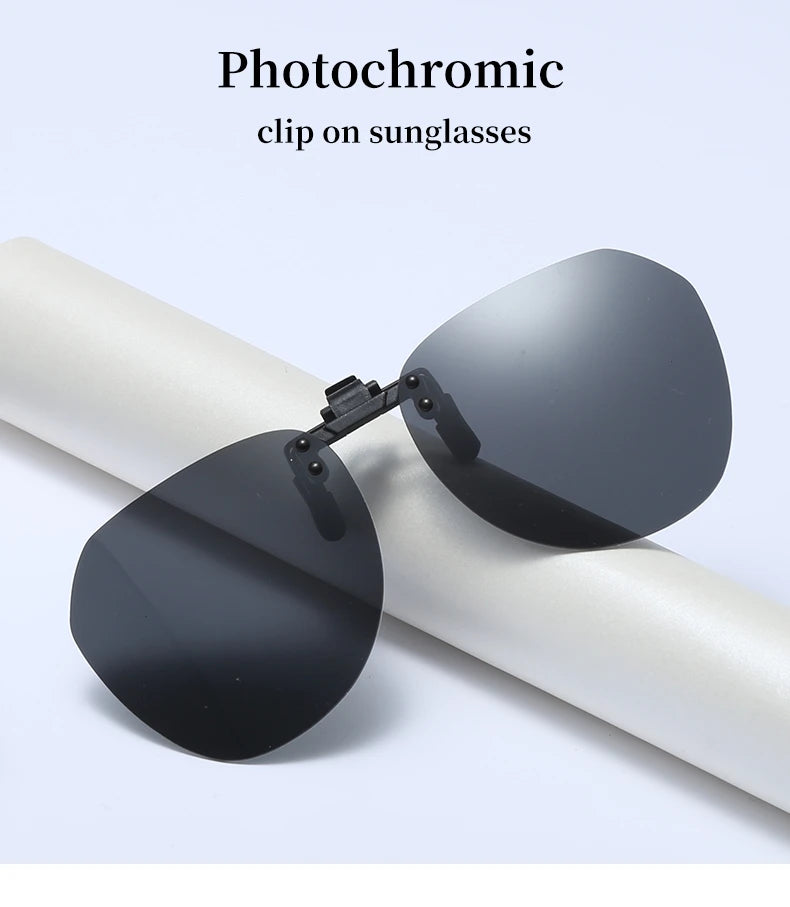 Men Fashion Clip On Polarized Sunglasses Lens Women Driver Flash Mirror Lens Sun Clips Glasses Cover Night Vision Eyewear UV400