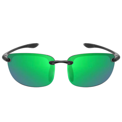 JULI Sports Sunglasses for Men Women TR90 Rimless Frame UV400 Protection for Cycling Running Fishing Baseball Driving 8001