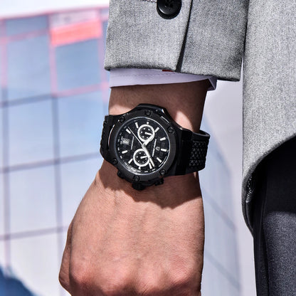 PAGANI DESIGN men’s quartz watches – Luxury sports chronograph, water-resistant, featuring luminescent hands and a sapphire crystal with anti-reflective coating