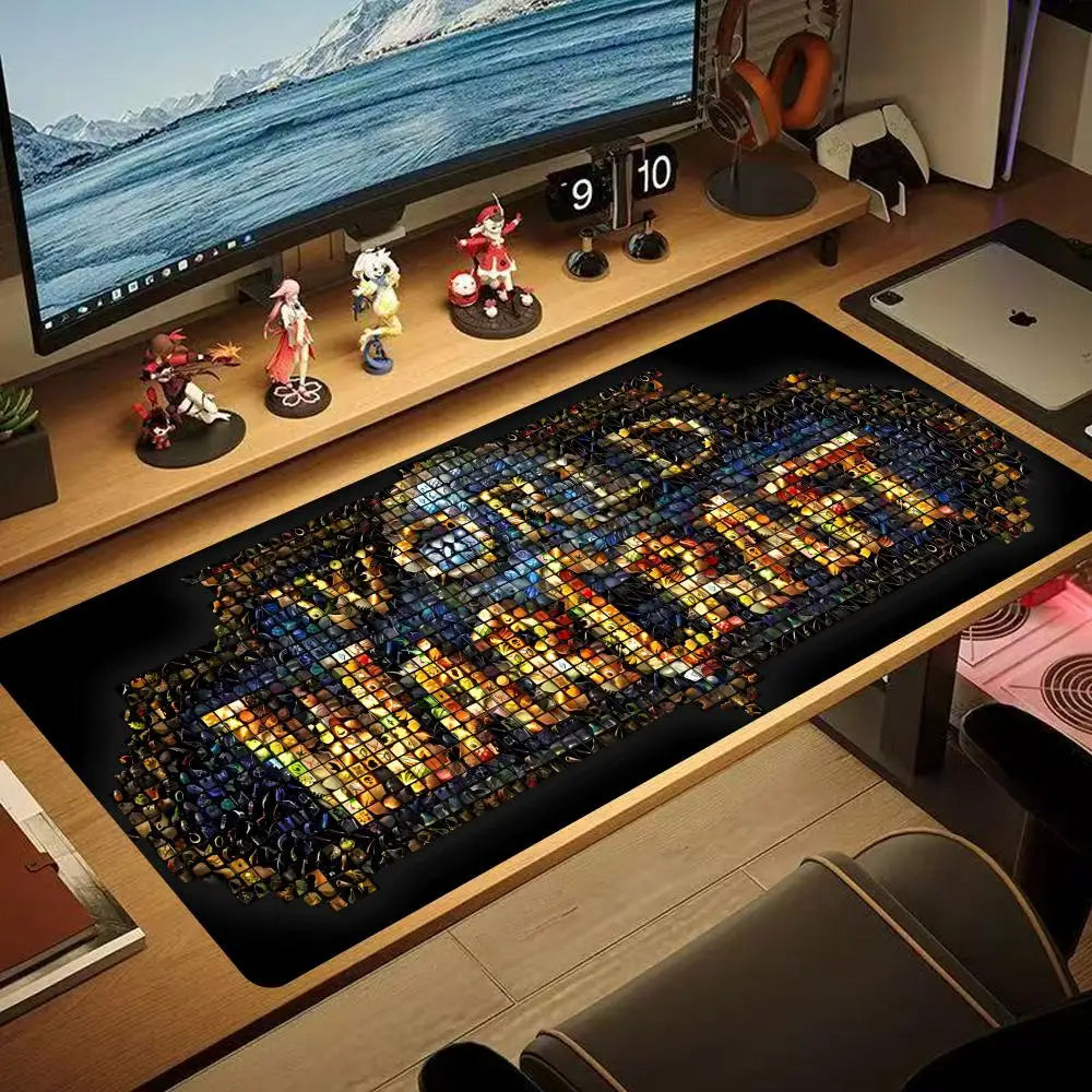 World of Warcraft Anime XXL gaming-musemåtte-skrivebordsunderlag med låst kant, tastatur- og musemåtte til kontor, gamer-computertilbehør HYBXXC