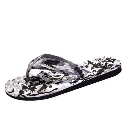 Pantoufles d'intérieur décontractées pour hommes, tongs, sandales de plage, diapositives plates coordonnantes, chaussures de maison, été