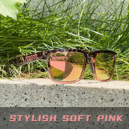 KDEAM Unisex Square Sunglasses Polarized Flash With Stylish Mirrored Pink Sun Glasses New Colors KD332