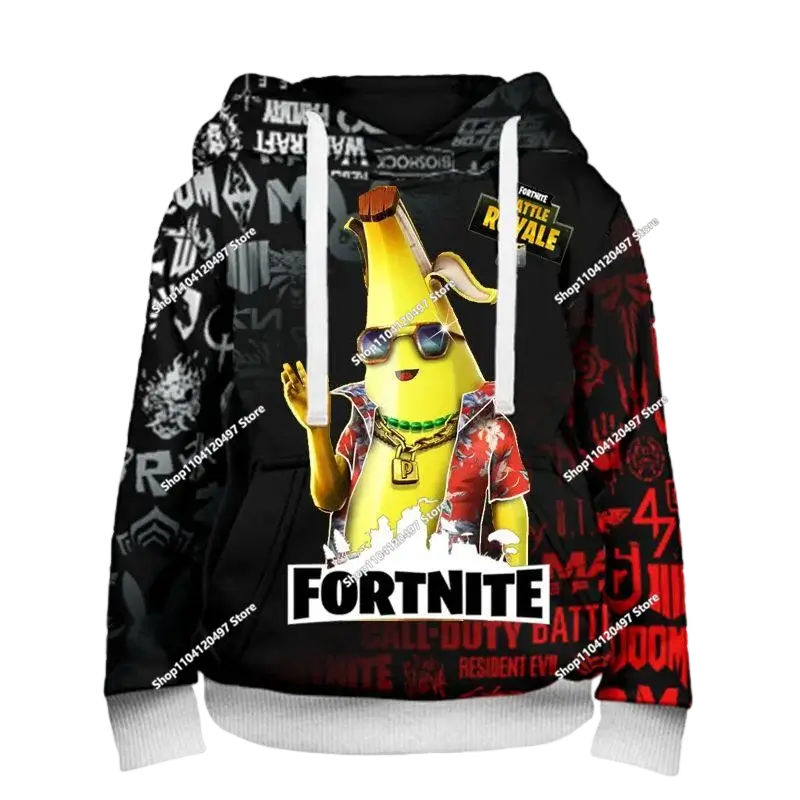 Children's Clothing Autumn Pullover T-shirt Hoodie New Fortnite Kids' Casual Wear Comfortable Streetwear