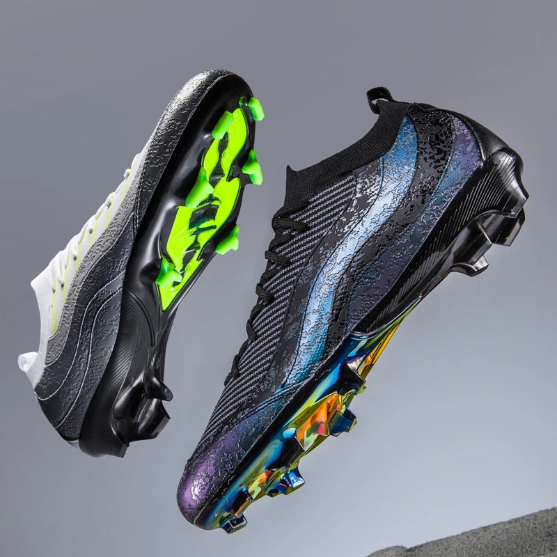 Chaussures de football pour hommes, respirantes, pour l'entraînement, livraison directe, crampons de sport pour matchs, chaussures de football FG/TF, ultra-légères, à crampons longs